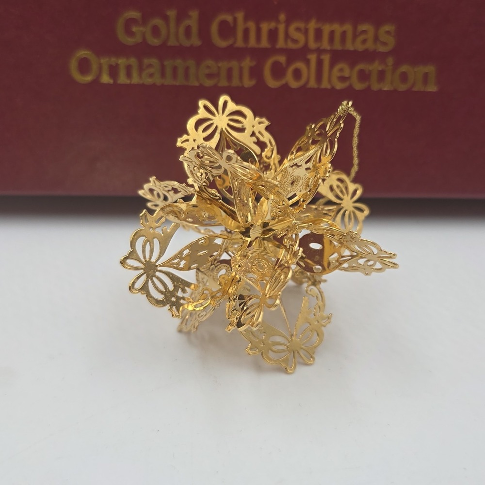 1997 Danbury Mint 23KT Gold Plated Christmas Ornament Collection Set 11 Box 3D - Picture 10 of 15